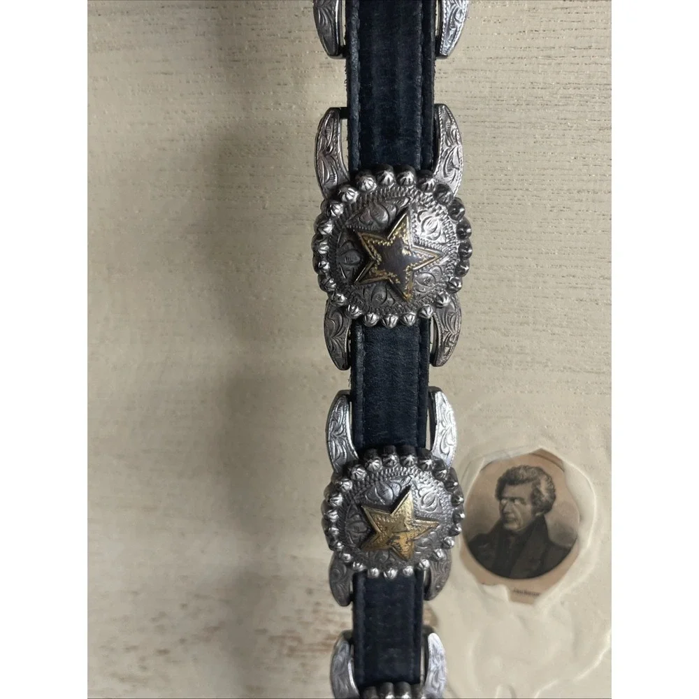 Beautiful Vintage Heavy Vintage Star Western Concho‎ Belt